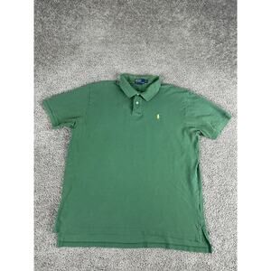 Polo Ralph Lauren Polo Shirt Mens 2XL Green Pony Logo Short Sleeve Pique Golf